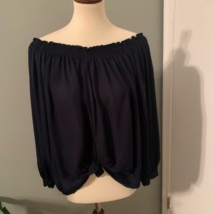 Beautiful Navy Blouse by Nicole Miller Artelier